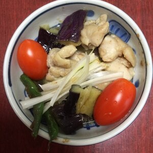 サッパリカンタン！なすと鶏肉のポン酢びたし♪